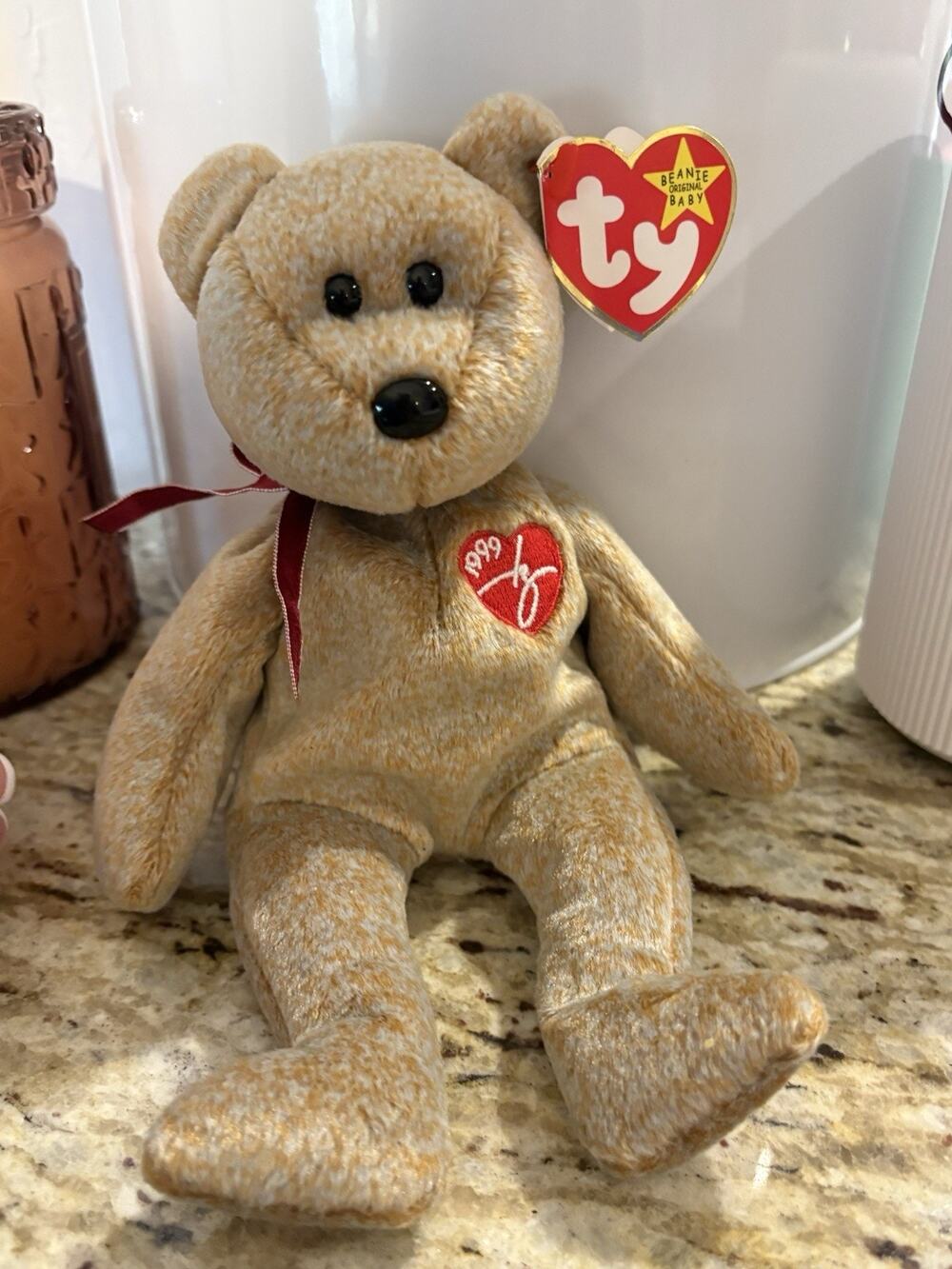 Ty Beanie Baby “Signature Bear” 1999 MULTIPLE ERRORS, Retired Vintage NOS